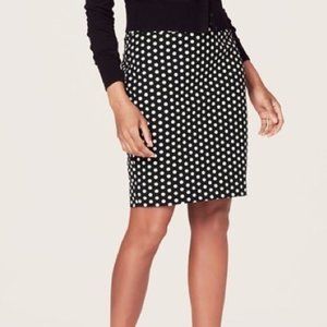 Loft Polka Dot Pencil Skirt